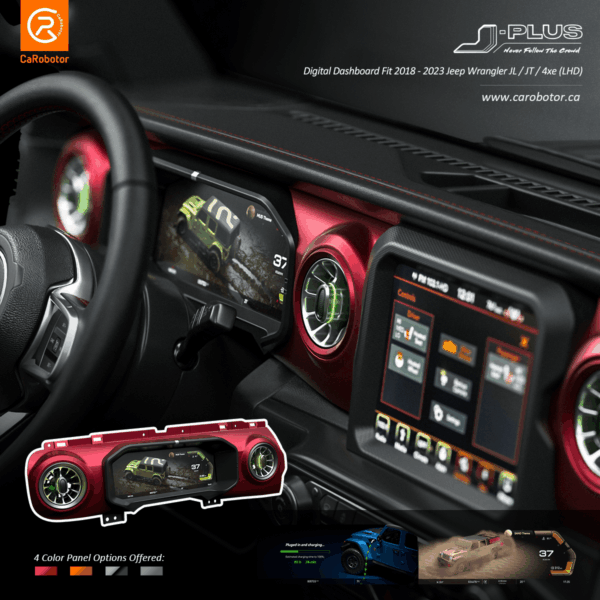 J-Plus Digital Dashboard Fit Jeep Wrangler JL / 4xe / 392 / Gladiator JT (2018-2023)
